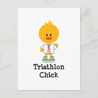 Triathlon Chick Briefkaart