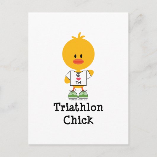 Triathlon Chick Briefkaart (Voorkant)