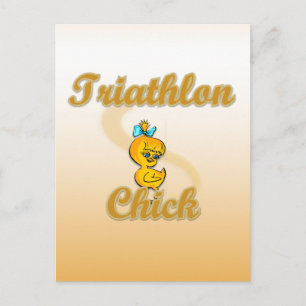 Triathlon Chick Briefkaart