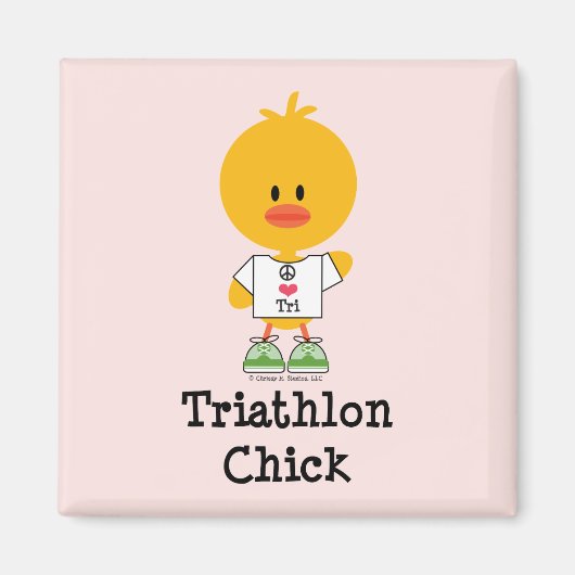 Triathlon Chick Magneet (Voorkant)