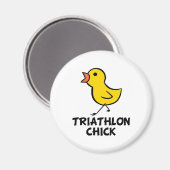 Triathlon Chick Magnet Magneet (Voorkant / Achterkant)