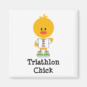 Triathlon Chick Magnet Magneet