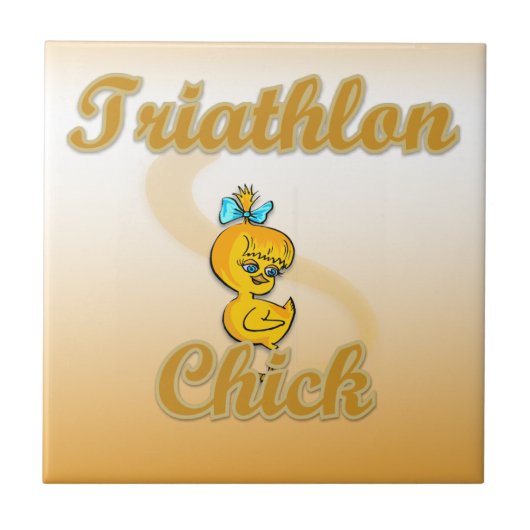 Triathlon Chick Tegeltje (Voorkant)