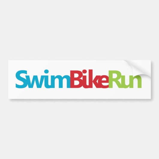 Triathlon Cool Design Bumpersticker (Voorkant)