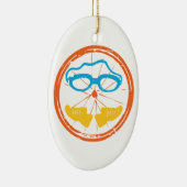 Triathlon Cool Design Keramisch Ornament (Rechts)