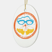 Triathlon Cool Design Keramisch Ornament (Links)