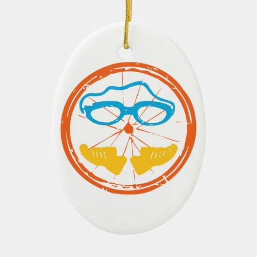 Triathlon Cool Design Keramisch Ornament (Voorkant)