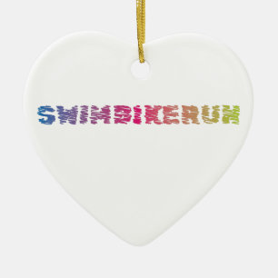 Triathlon Cool Design Keramisch Ornament