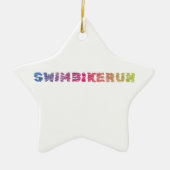 Triathlon Cool Design Keramisch Ornament (Voorkant)