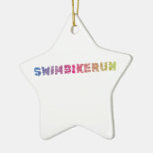Triathlon Cool Design Keramisch Ornament (Links)