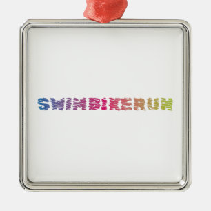 Triathlon Cool Design Metalen Ornament