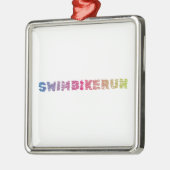 Triathlon Cool Design Metalen Ornament (Links)