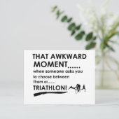 Triathlon-Design Briefkaart (Staand voorkant)
