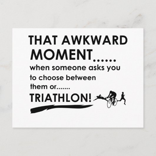Triathlon-Design Briefkaart (Voorkant)