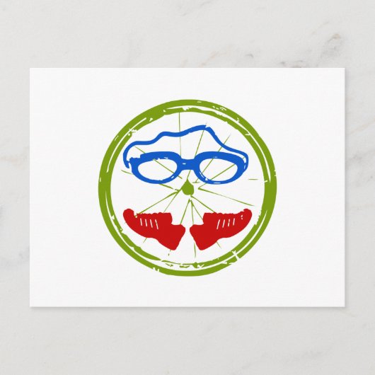 Triathlon Face Briefkaart (Voorkant)