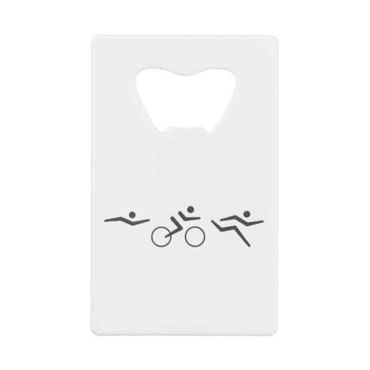 Triathlon-fiets Kredietkaart Flessenopener (Voorkant)