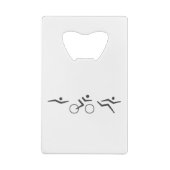 Triathlon-fiets Kredietkaart Flessenopener (Achterkant)