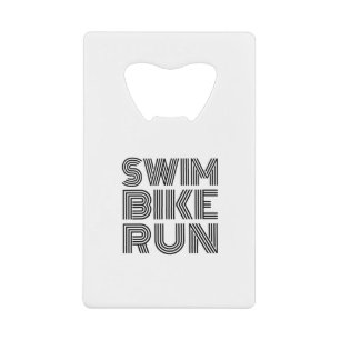 Triathlon-fietsontwerp Kredietkaart Flessenopener