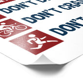 Triathlon Funny 3 Secrets Don't Drown Crash Walk Foto Afdruk (Hoek)