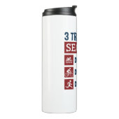 Triathlon Funny 3 Secrets hebben geen Crash Walk Thermosbeker (Gedraaid links)