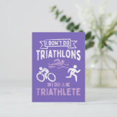 Triathlon Funny Briefkaart (Staand voorkant)