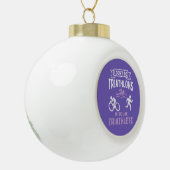 Triathlon Funny Keramische Bal Ornament (Links)