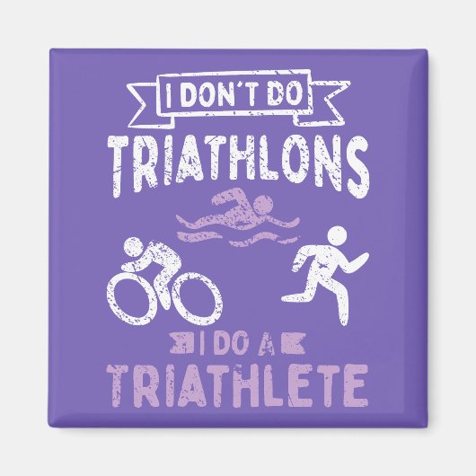 Triathlon Funny Magneet (Voorkant)