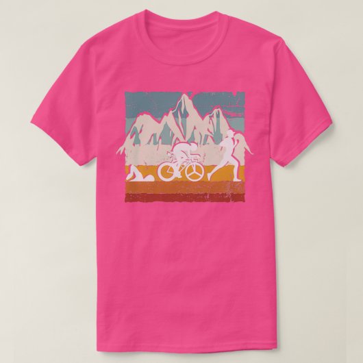 Triathlon geweldige natuur t-shirt (Design voorkant)