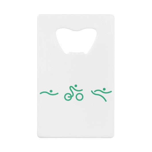 Triathlon Green logo Kredietkaart Flessenopener (Voorkant)