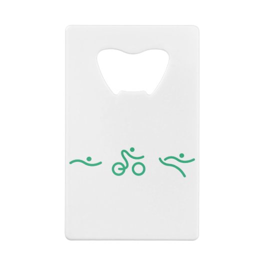 Triathlon Green logo Kredietkaart Flessenopener (Achterkant)