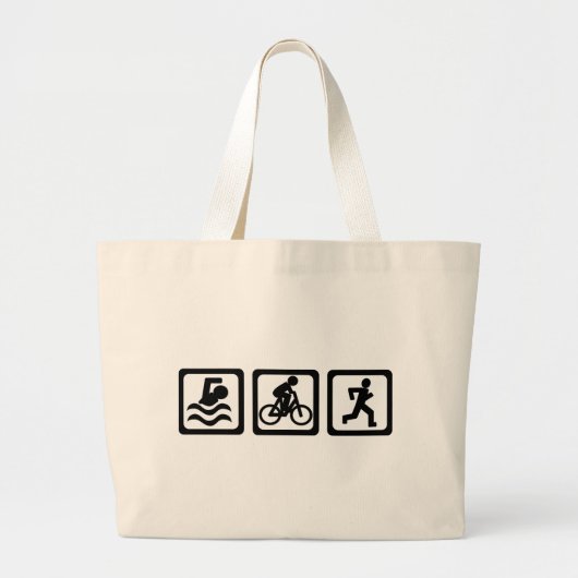 Triathlon Grote Tote Bag (Voorkant)