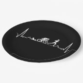 Triathlon Heartbeat Papieren Bordje (Gekanteld)