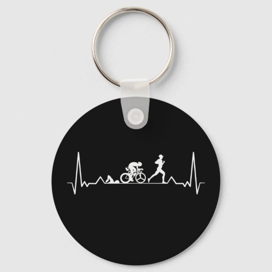 Triathlon Heartbeat Sleutelhanger (Voorkant)