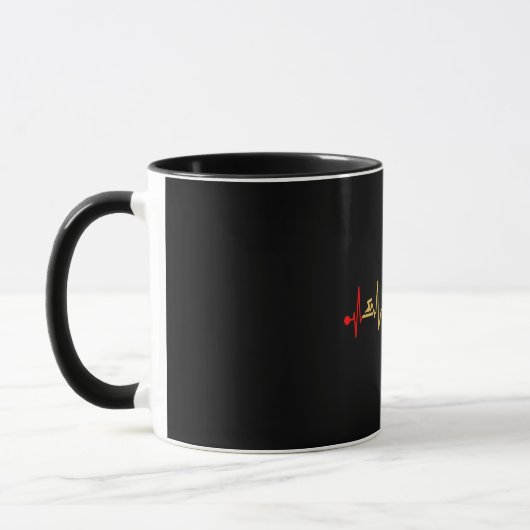 Triathlon Heartbeat Vintage Mok (Links)