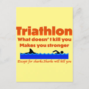 Triathlon Humor Print Briefkaart
