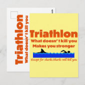 Triathlon Humor Print Briefkaart (Voorkant / Achterkant)