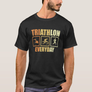 Triathlon instructeur voor triatleet coach t-shirt