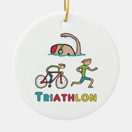 Triathlon Keramisch Ornament (Voorkant)