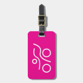 Triathlon, koel en uniek ontwerp bagagelabel (Voorkant verticaal)