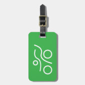 Triathlon, koel en uniek ontwerp bagagelabel (Voorkant verticaal)