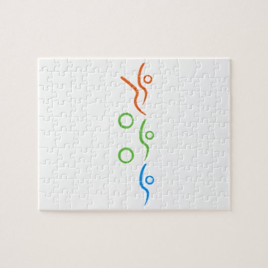 Triathlon, koel en uniek ontwerp legpuzzel (Horizontaal)