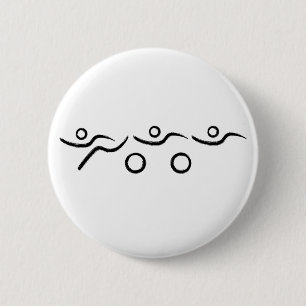 Triathlon, koel en uniek ontwerp ronde button 5,7 cm
