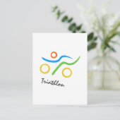 Triathlon logo briefkaart (Staand voorkant)