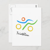 Triathlon logo briefkaart (Voorkant / Achterkant)