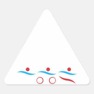 Triathlon logo cool moderne autocollant triangle