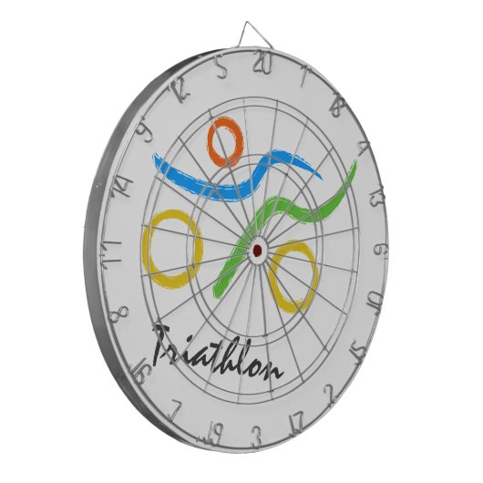 Triathlon logo dartbord (Voorkant Links)