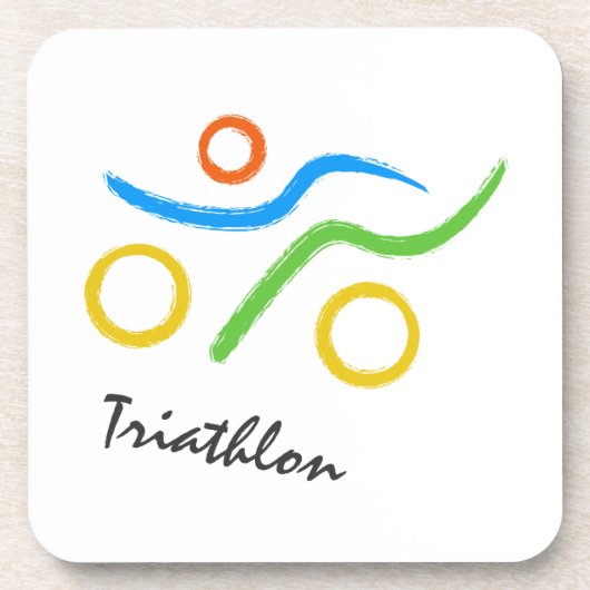 Triathlon logo drankjes onderzetter (Voorkant)