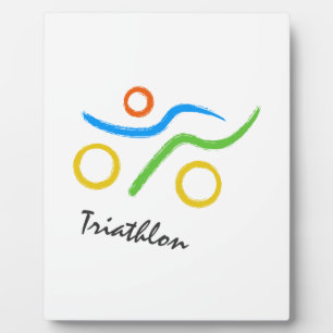 Triathlon logo fotoplaat