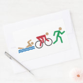Triathlon logo iconen in kleur sticker sheet (Envelop)