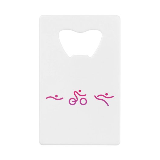 Triathlon logo kredietkaart flessenopener (Voorkant)